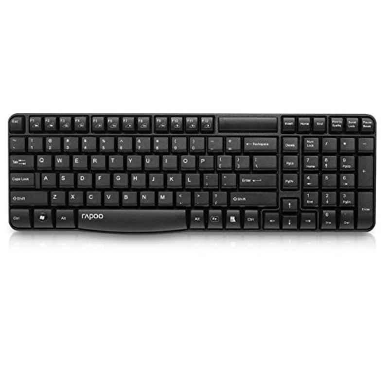 Rapoo E1050 Black Splash Wireless Keyboard