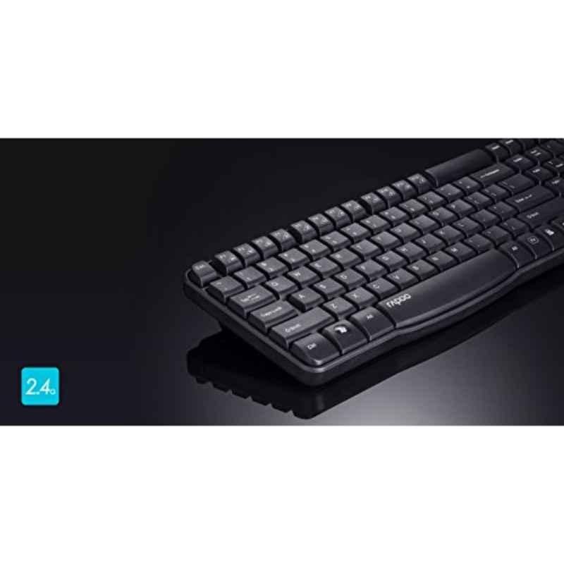 Rapoo E1050 Black Splash Wireless Keyboard - view 1