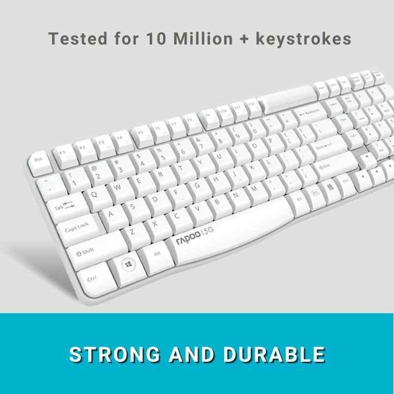 Rapoo X1800S White 2.4GHz Wireless Optical Keyboard & Mouse Combo - view 2