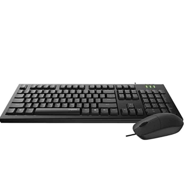 Rapoo Black 1600 DPI Wired Keyboard & Mouse Combo, X125S - view 1