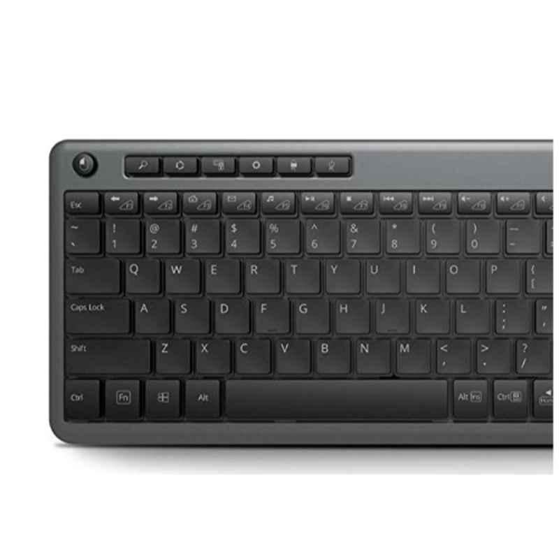 Rapoo 2.4 Ghz Grey Wireless Touch keyboard, K2600 - view 1