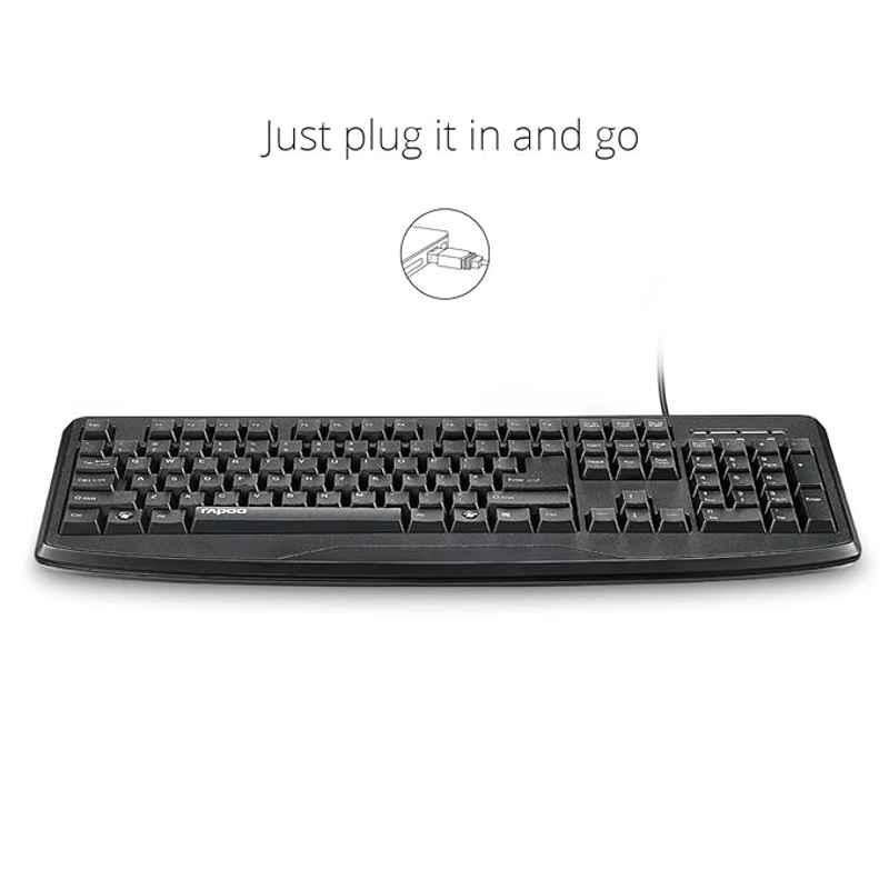 Rapoo NK2600 Black USB Wired Keyboard - view 1