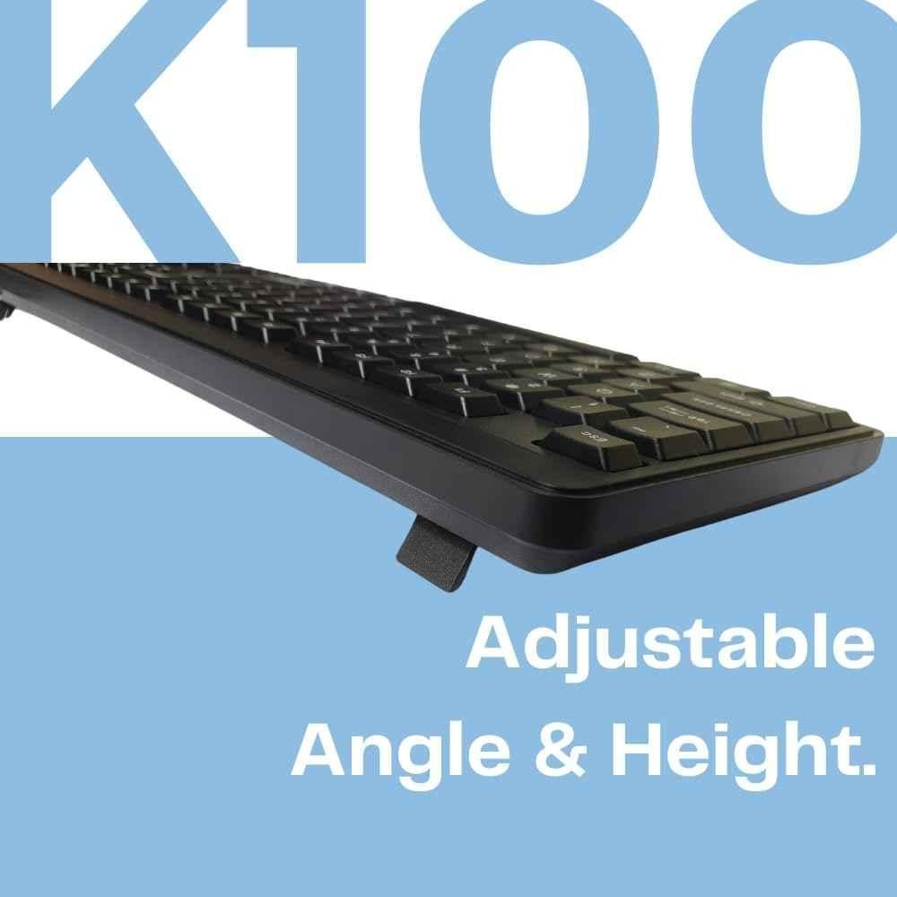HP K100 Black Wired USB Keyboard, 7J4H1AA - view 2