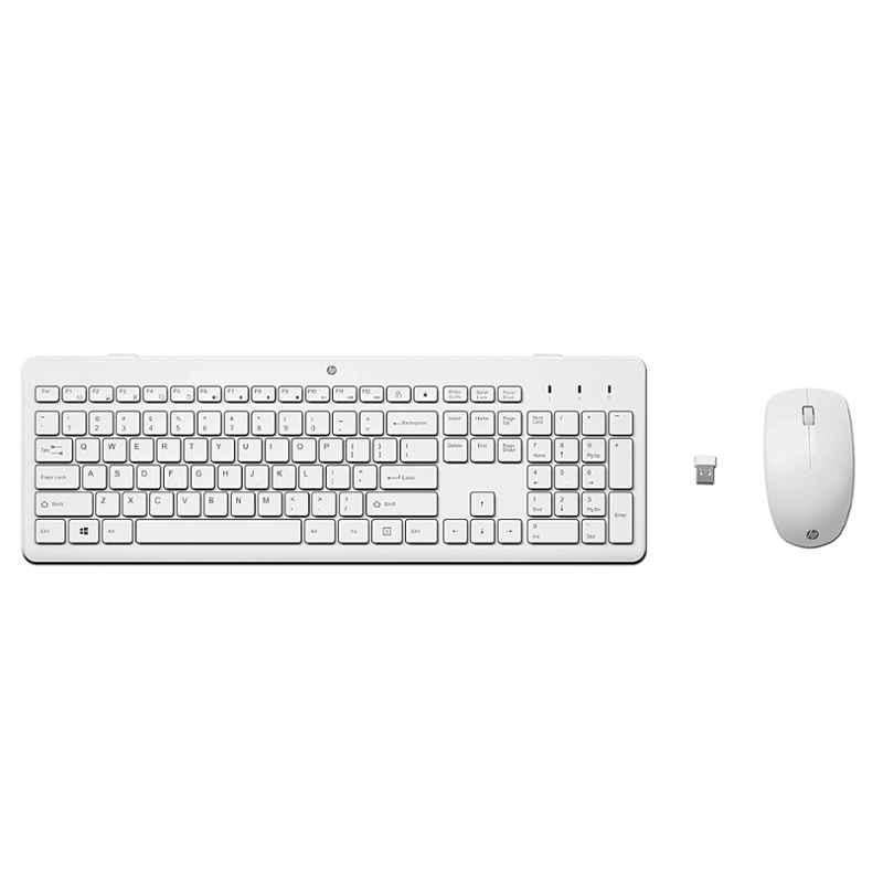 HP 230 Wireless White Keyboard & Mouse Combo, 3L1F0AA