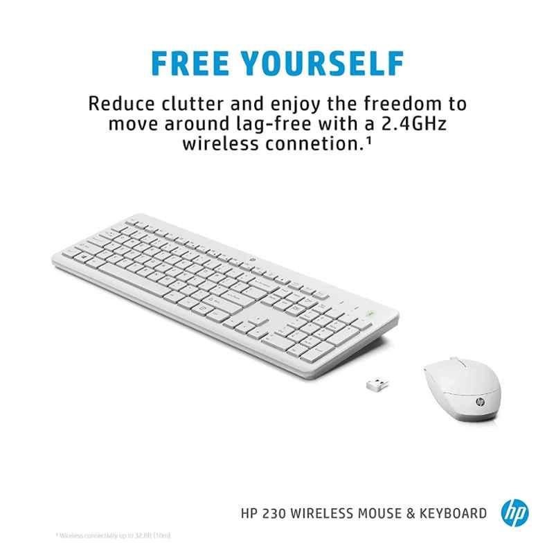 HP 230 Wireless White Keyboard & Mouse Combo, 3L1F0AA - view 4