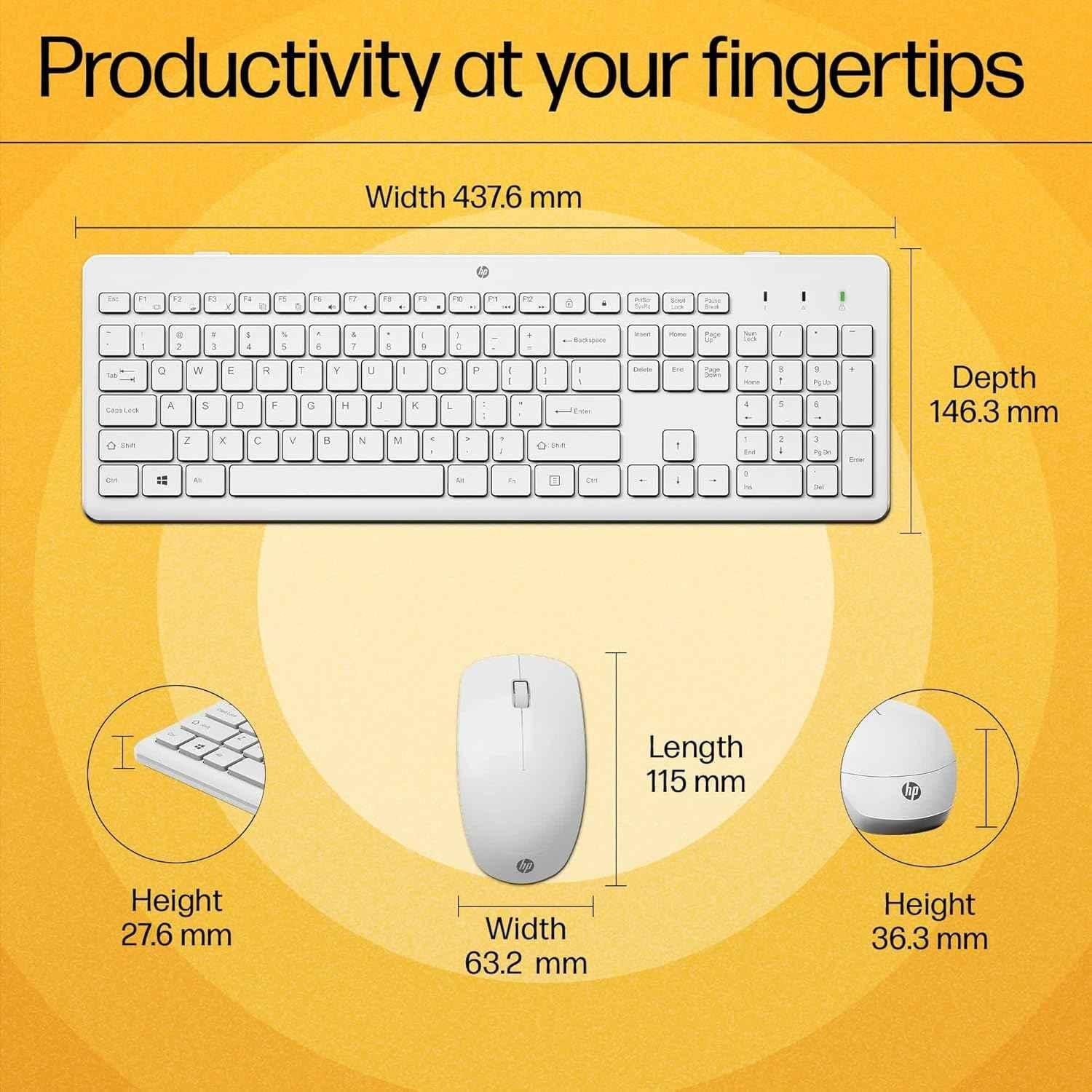 HP 230 3L1F0AA Wireless Keyboard & Mouse Combo with Numeric Pad, ITD-90 - view 2