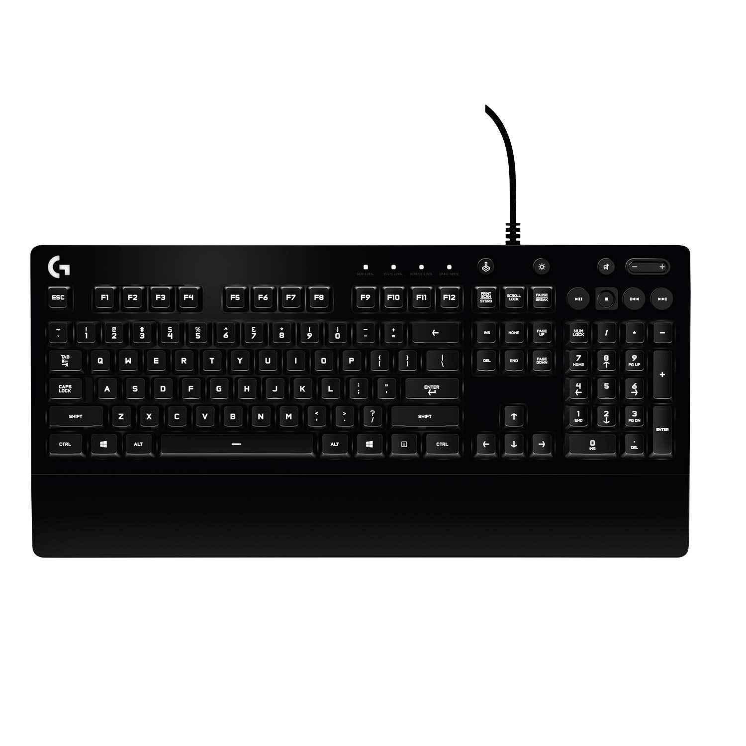 Logitech G213 Prodigy Black USB Gaming Keyboard with Lightsync RGB Backlit Keys, Spill-Resistant, Customizable & Dedicated Multi-Media Keys - view 1