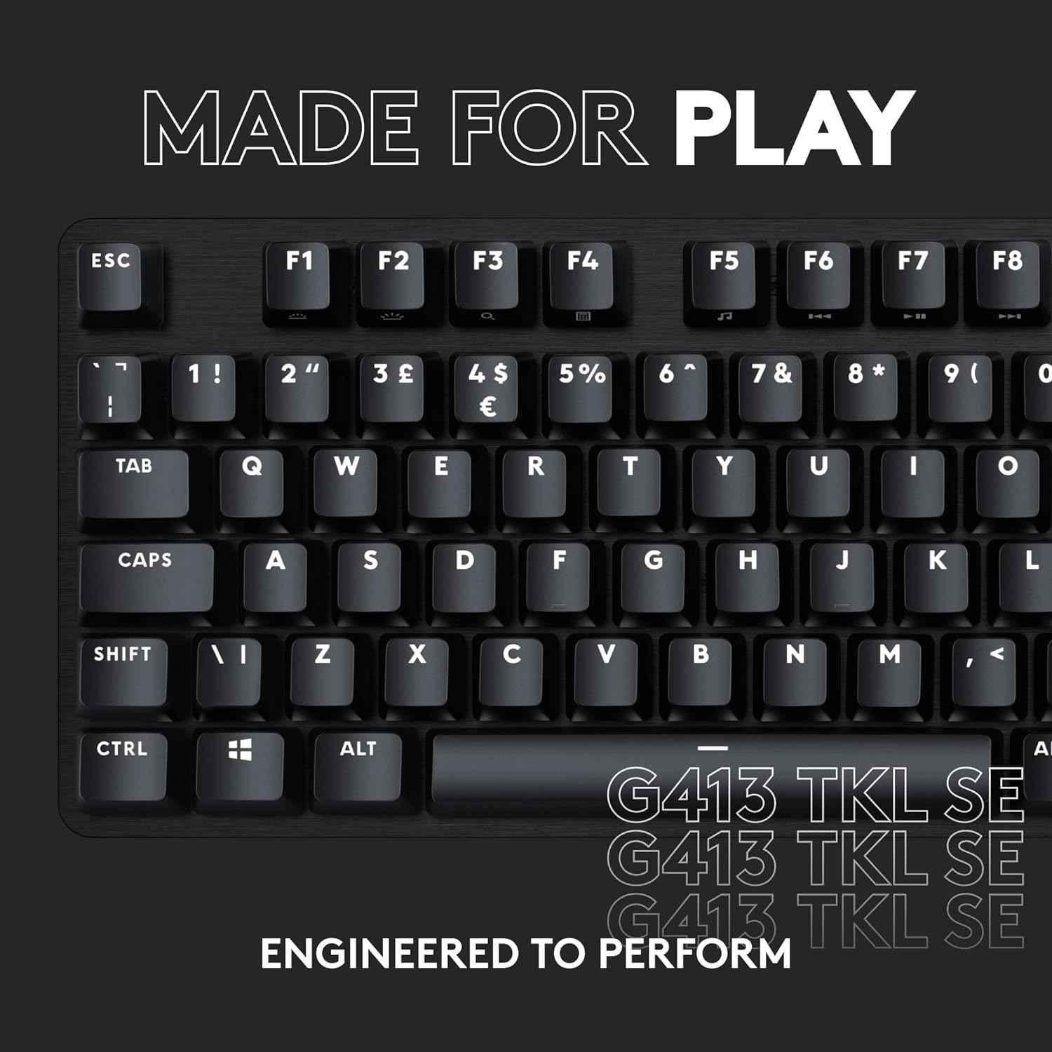 Logitech G413 TKL SE Black Wired Mechanical Gaming Compact Backlit Keyboard with Tactile Mechanical Switches & Anti-Ghosting - view 1