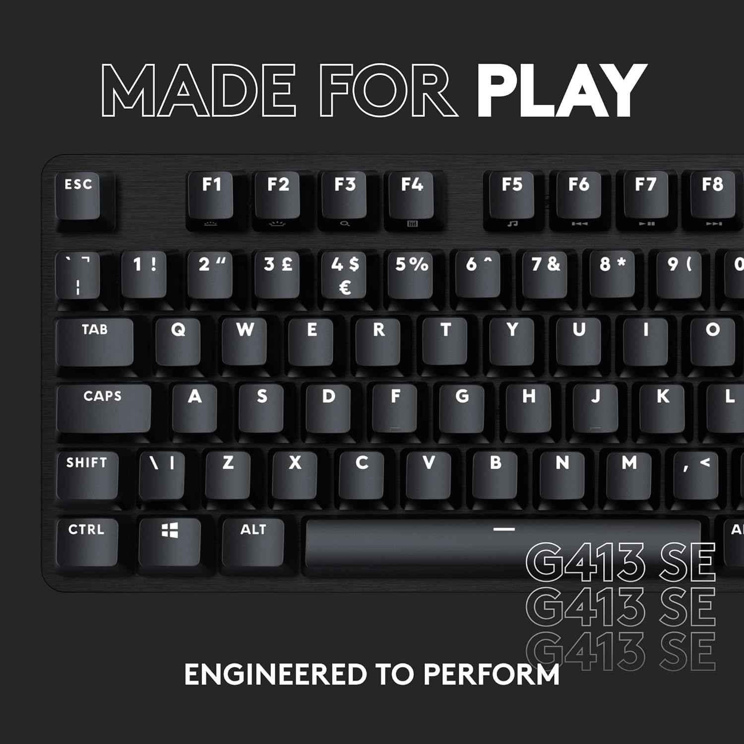 Logitech G413 SE Black Full-Size Mechanical Gaming Wired Backlit Keyboard with Tactile Mechanical Switches & Anti-Ghosting - view 3