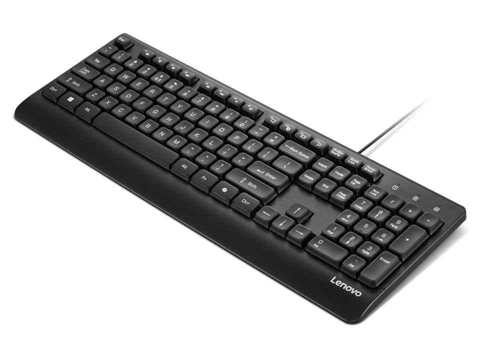 Lenovo 110 104 Keys Plastic Black USB-A Wired Multimedia Keyboard, GY41U02460 - view 3