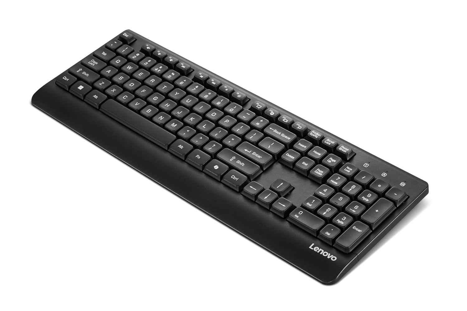 Lenovo 210 104 Keys Plastic Black USB-A Wireless Multimedia Keyboard, GY41U02461 - view 4