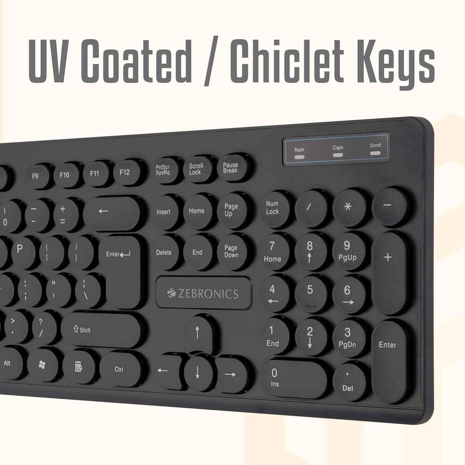 Zebronics K24 104Key Black Wired USB Keyboard with 1.5m Textured Cable - view 2