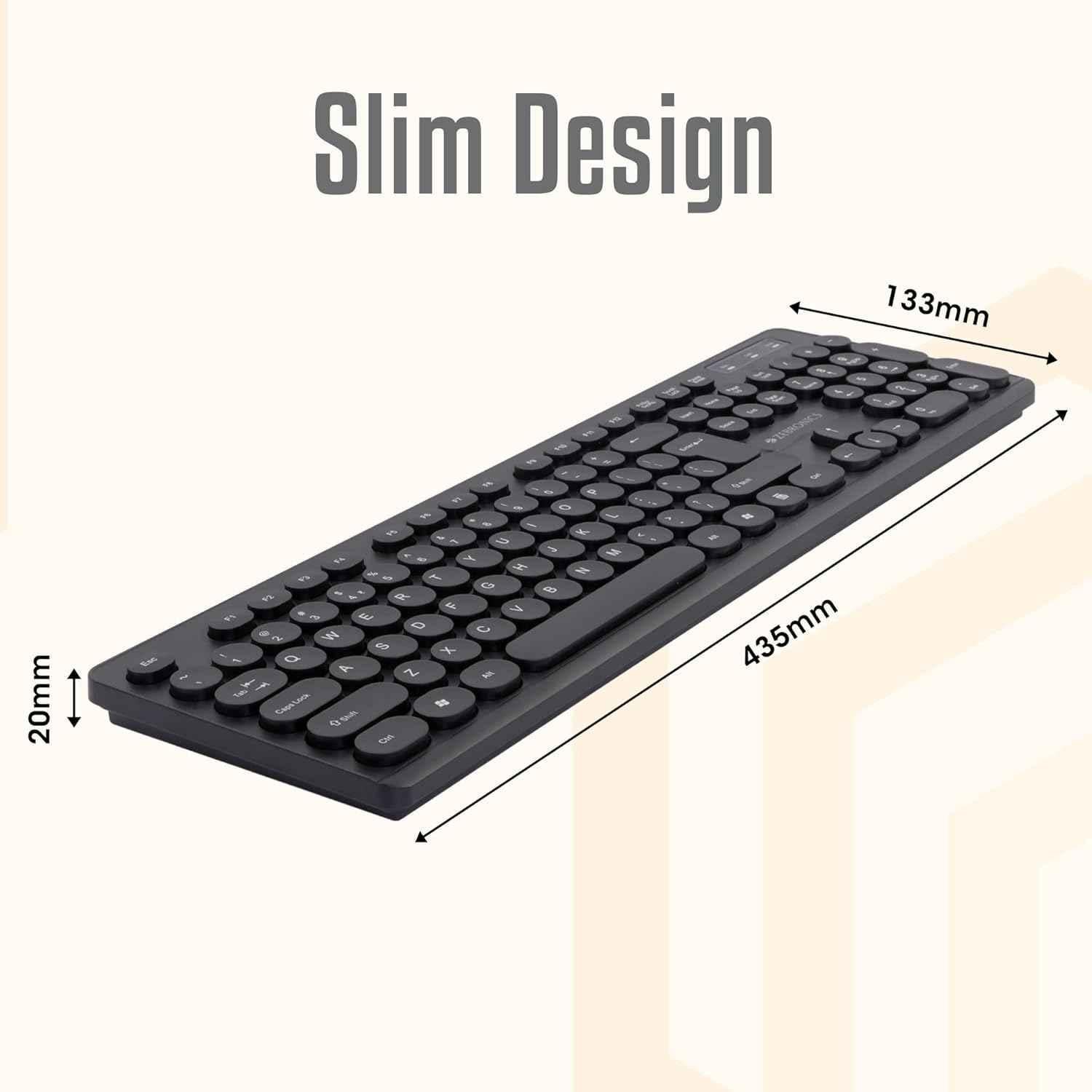 Zebronics K24 104Key Black Wired USB Keyboard with 1.5m Textured Cable - view 3