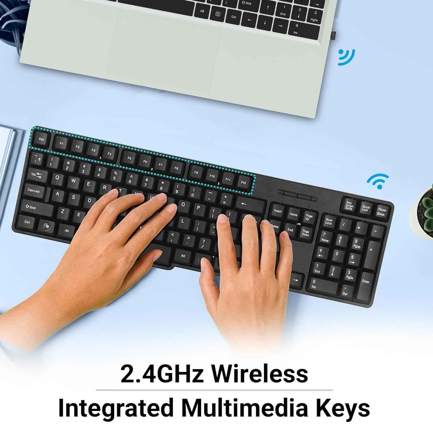 Zebronics Zeb-Companion 107 Keys Wireless Black Computer Keyboard & Wireless USB Black Mouse Combo - view 3