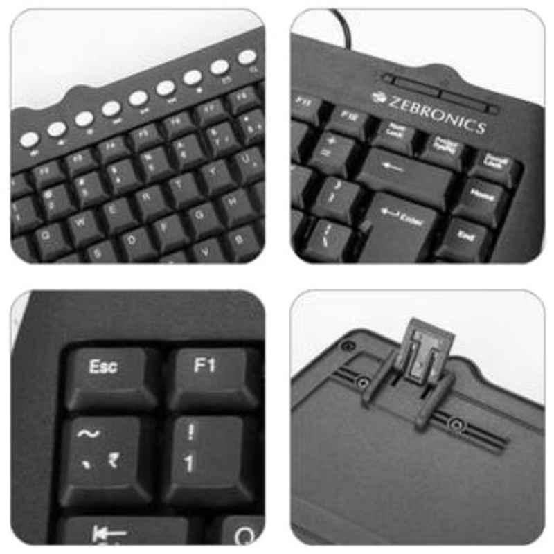 Zebronics ZEB-K03 Mini Black USB Wired Multimedia Keyboard (Pack of 2) - view 1