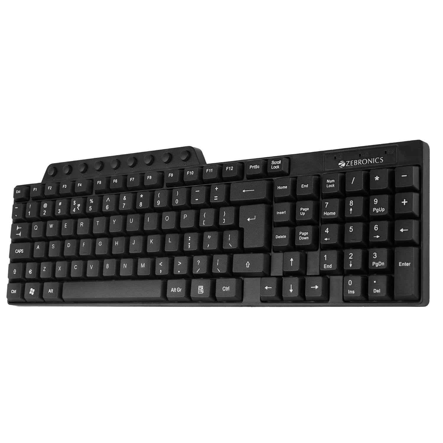 Zebronics JUDWAA 555 114 Keys Wired Black Computer Keyboard & Wired USB Black Mouse Combo - view 3