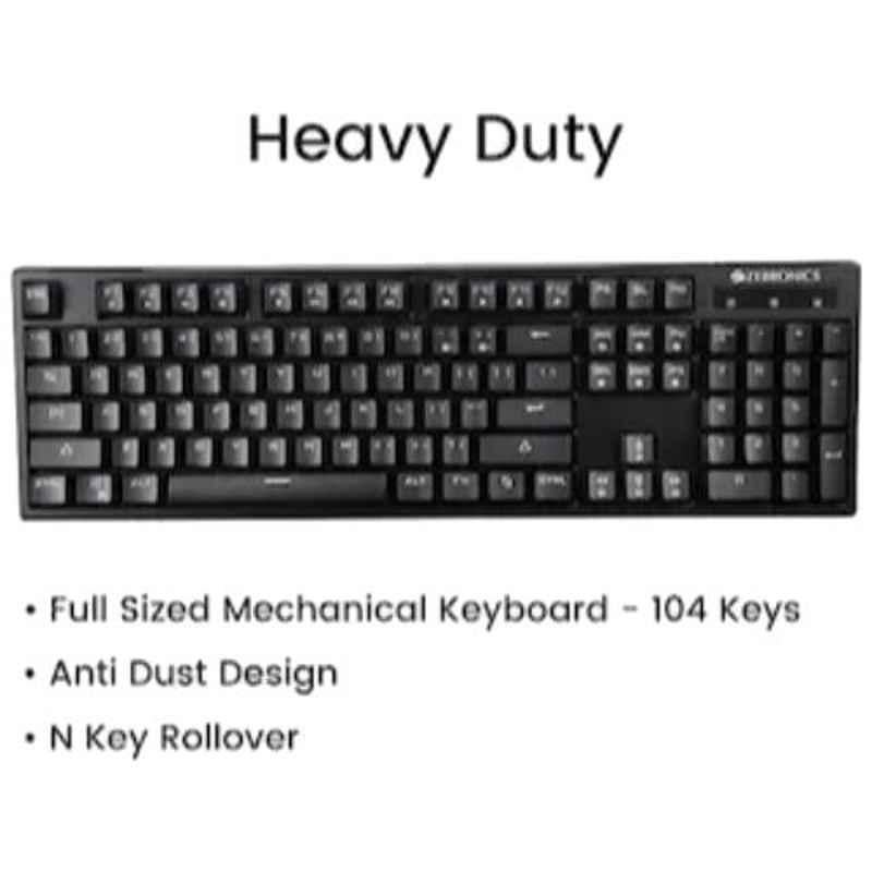 Zebronics ZEB Mechanical Nitro Black USB Wired Keyboard - view 2