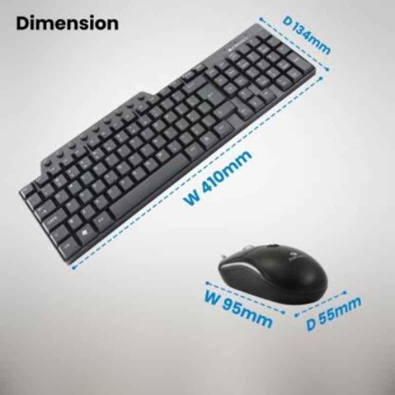 Zebronics Judwaa 555 Black Wired Keyboard & Mouse Combo - view 2