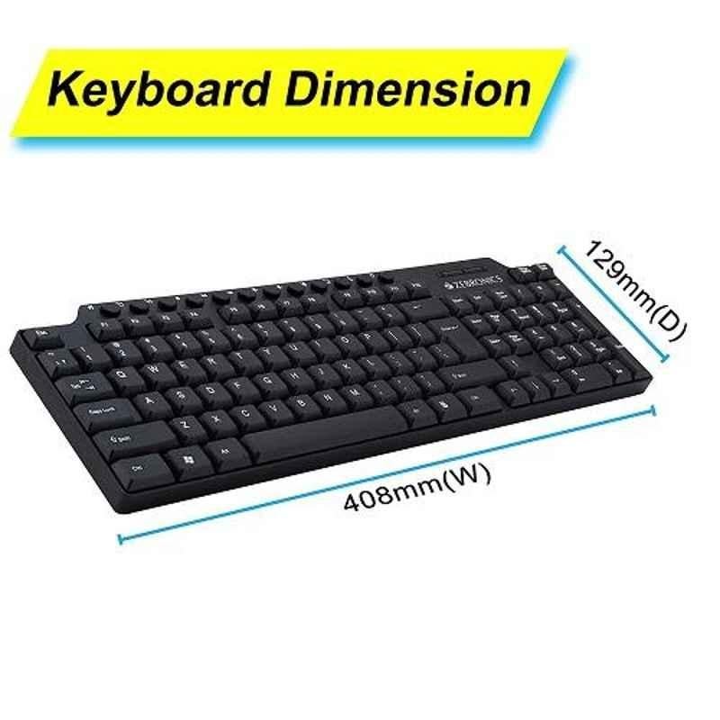 Zebronics ZEB-KM2100 Black Multimedia USB Keyboard - view 2