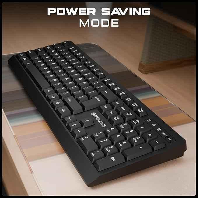 Zebronics Companion 116-K 104 Key Black Wireless Keyboard with 12 Multimedia Keys - view 1