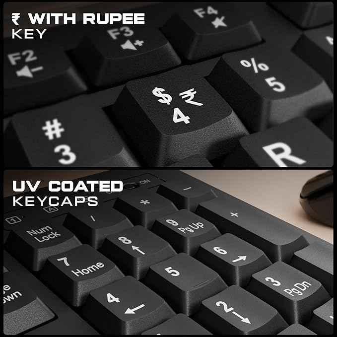Zebronics Companion 116-K 104 Key Black Wireless Keyboard with 12 Multimedia Keys - view 2