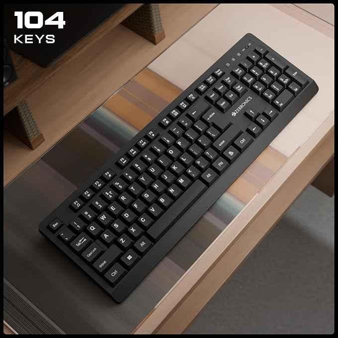 Zebronics Companion 116-K 104 Key Black Wireless Keyboard with 12 Multimedia Keys - view 3