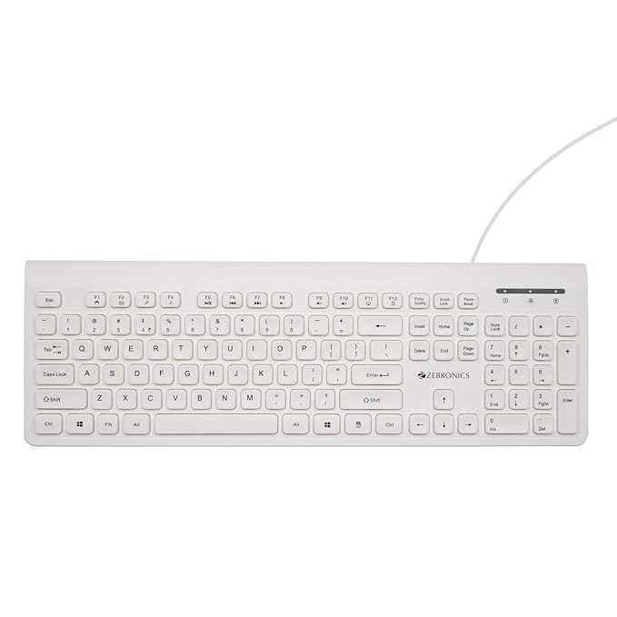 Zebronics K51 105 Keys White Wired Keyboard