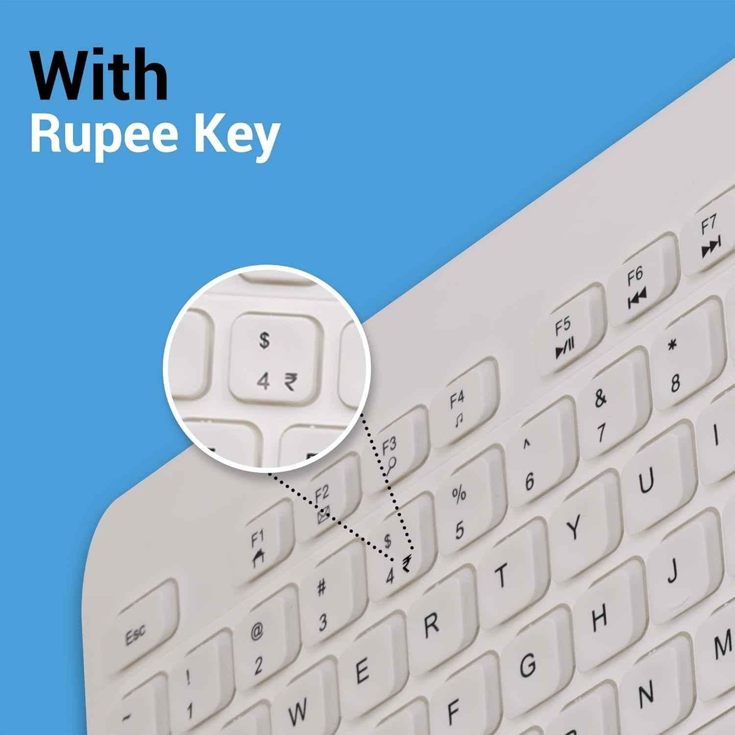 Zebronics K51 105 Keys White Wired Keyboard - view 1