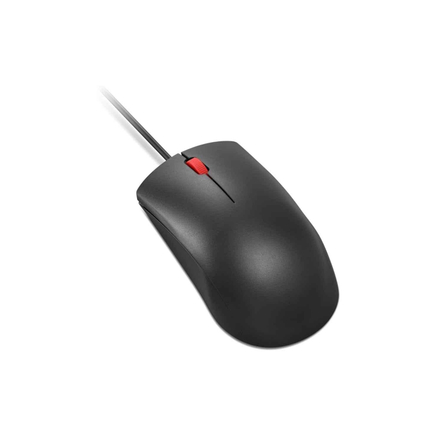 Lenovo 120 1600DPI Plastic Black USB Wired Optical Mouse, GY51L52636