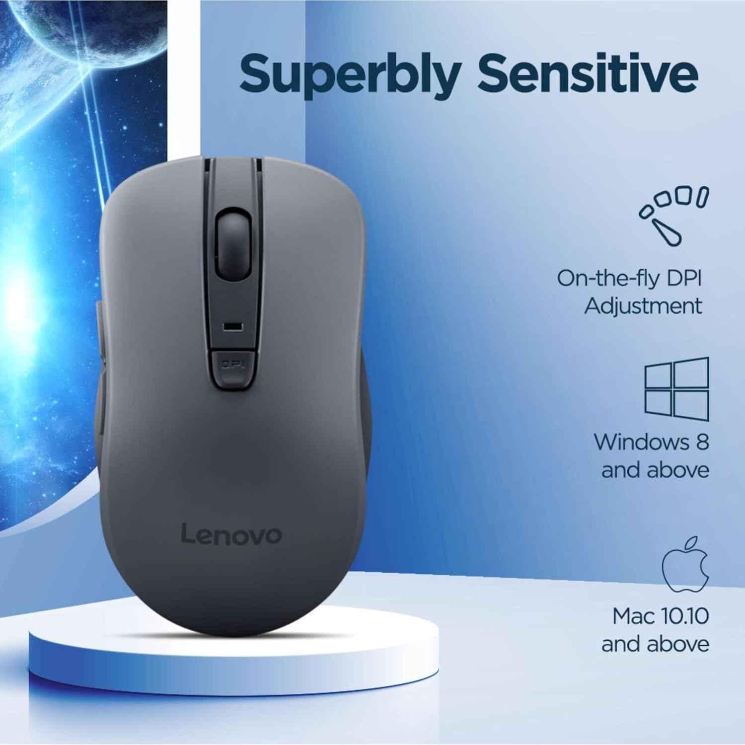 Lenovo WL310 Grey Bluetooth Wireless Optical Mouse, GY51Q65621 - view 3