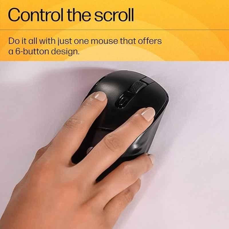 HP M120 1600dpi Black Wireless USB Optical Mouse, 7J4H4AA - view 1