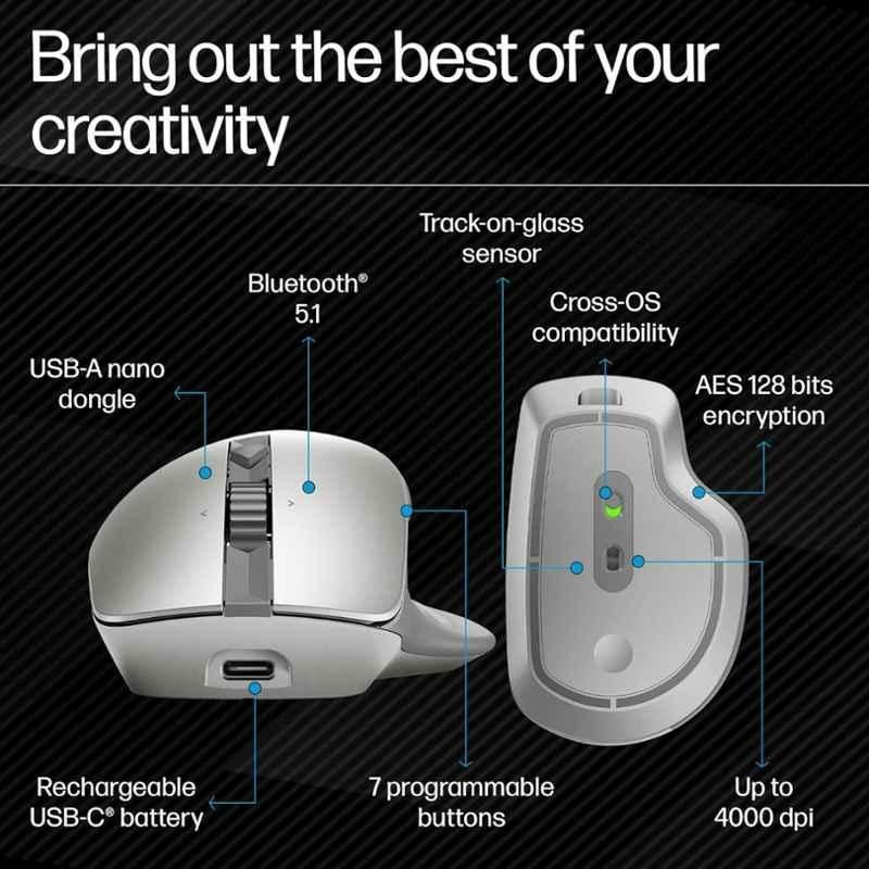 HP 930 Creator Silver Wireless Mouse, 1D0K9AA - view 2