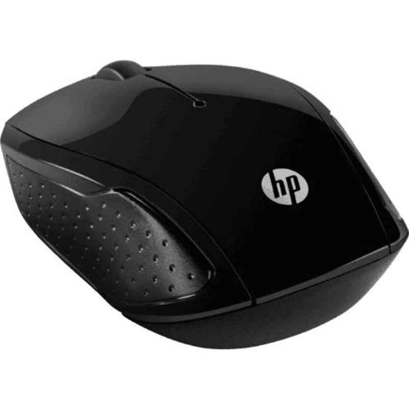 HP 200 Black 2.4GHz Wireless Optical Mouse, X6W31AA - view 1