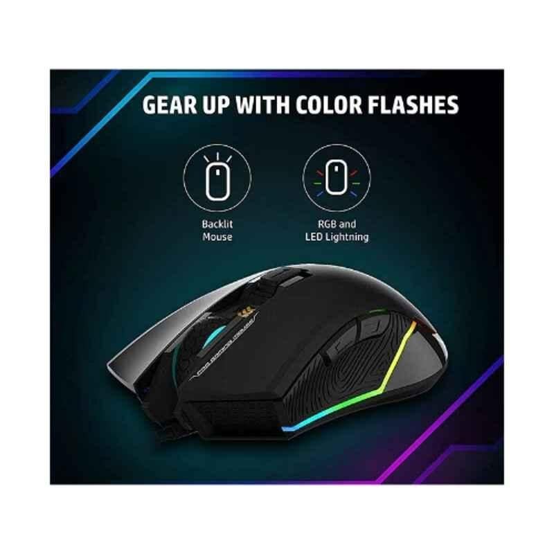 HP G360 RGB Backlighting USB Wired Gaming Mouse, 4QM92AA - view 2