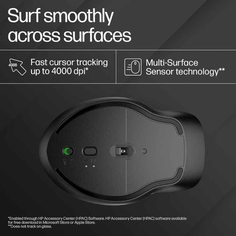 HP 430 Black Multi-Device Bluetooth Wireless Mouse, 3B4Q2AA - view 3