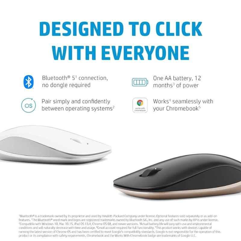 HP 410 White Slim Wireless Bluetooth Mouse, 4M0X6AA - view 1