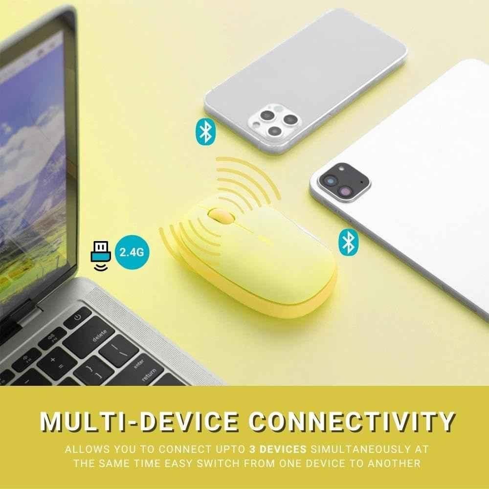 Rapoo Yellow Multi-Mode Optical & Silent USB Wireless Mouse, M650 - view 3