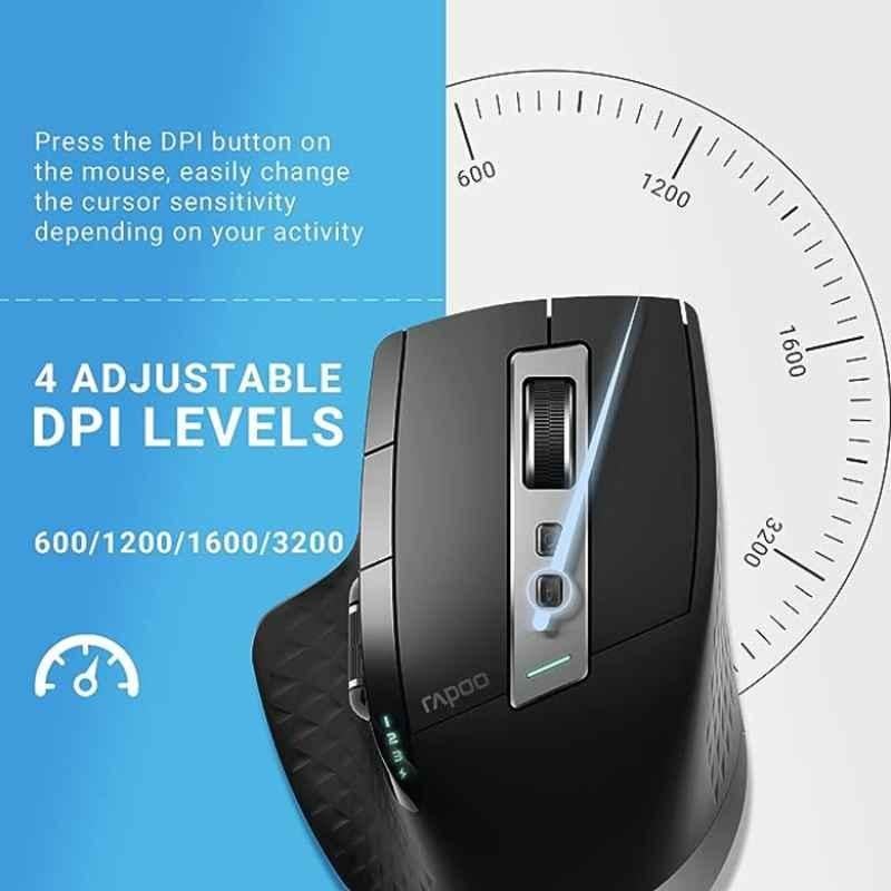 Rapoo MT750S Black Wireless Laser Mouse - view 1