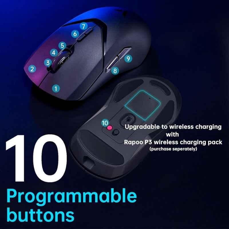 Rapoo VT9 Pro Black Wireless Gaming Mouse with 10 Programmable Buttons - view 1