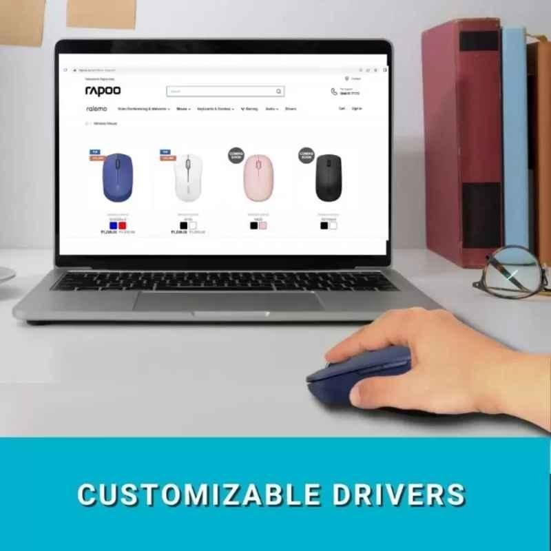 Rapoo M300 Blue Wireless Optical Mouse - view 1