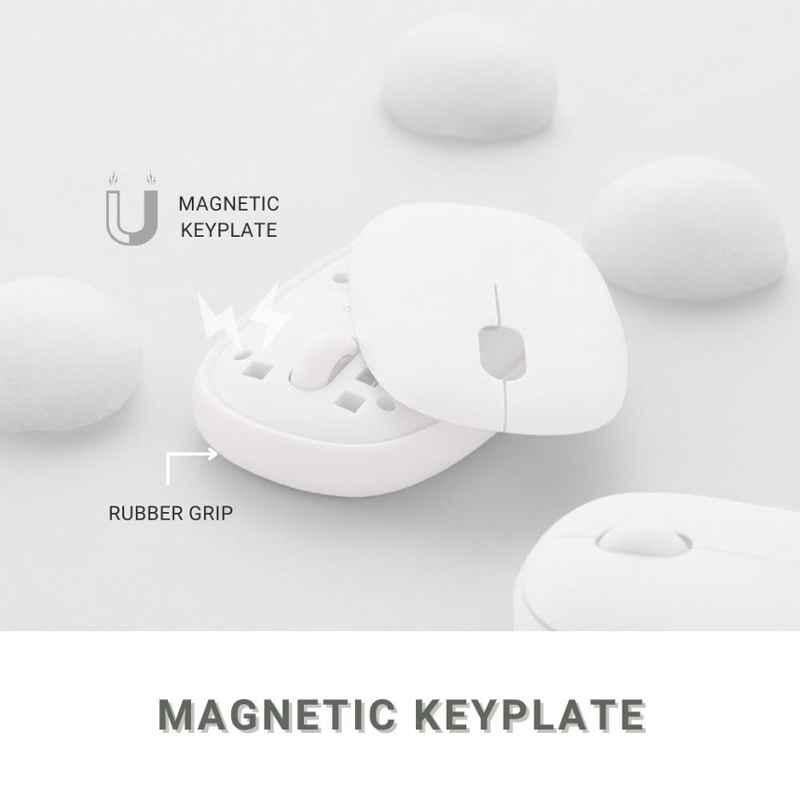 Rapoo M650 Cream White Silent Multi-Mode Wireless Mouse - view 2