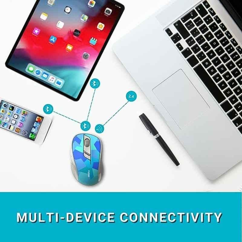 Rapoo M500 Silent Blue Wireless Optical Mouse - view 2