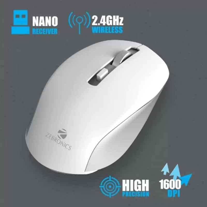 Zebronics Zeb Jaguar White Wireless Optical Mouse - view 1