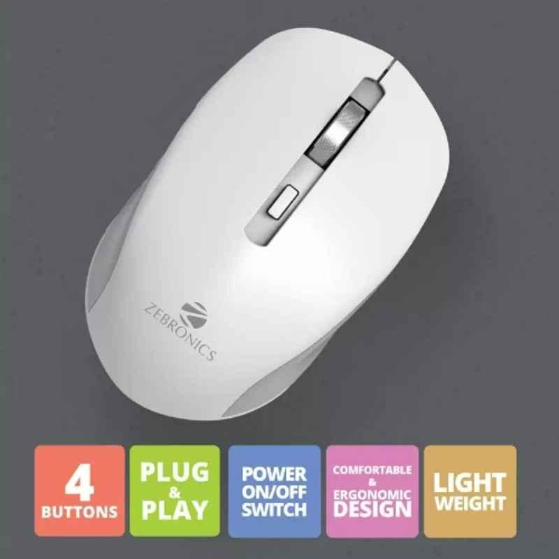 Zebronics Zeb Jaguar White Wireless Optical Mouse - view 2
