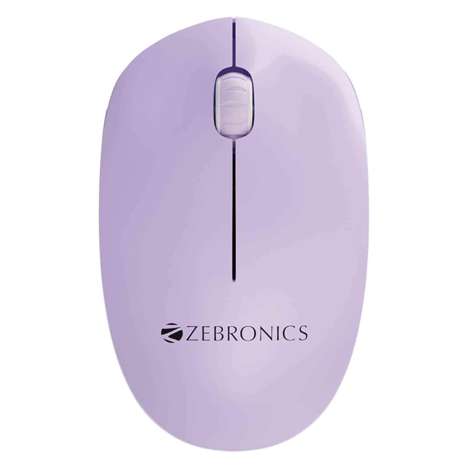 Zebronics Zeb Cheetah 1600dpi 3 Button Purple Optical Wireless Mouse
