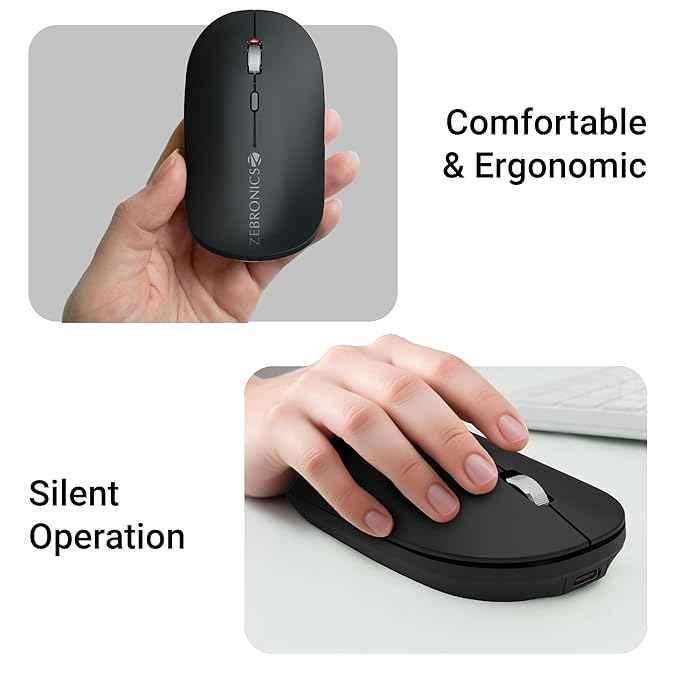 Zebronics Poise 2.4GHz Metallic Black Wireless Mouse with Nano Receiver - view 1