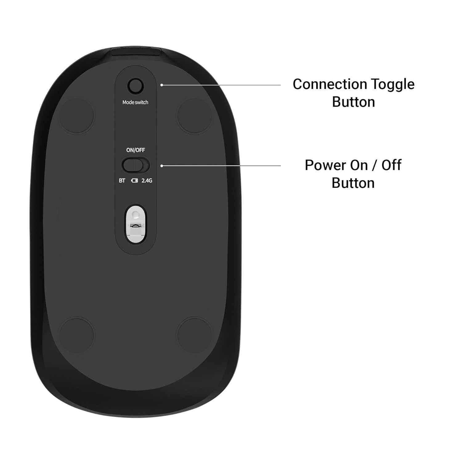 Zebronics Poise 2.4GHz Metallic Black Wireless Mouse with Nano Receiver - view 3