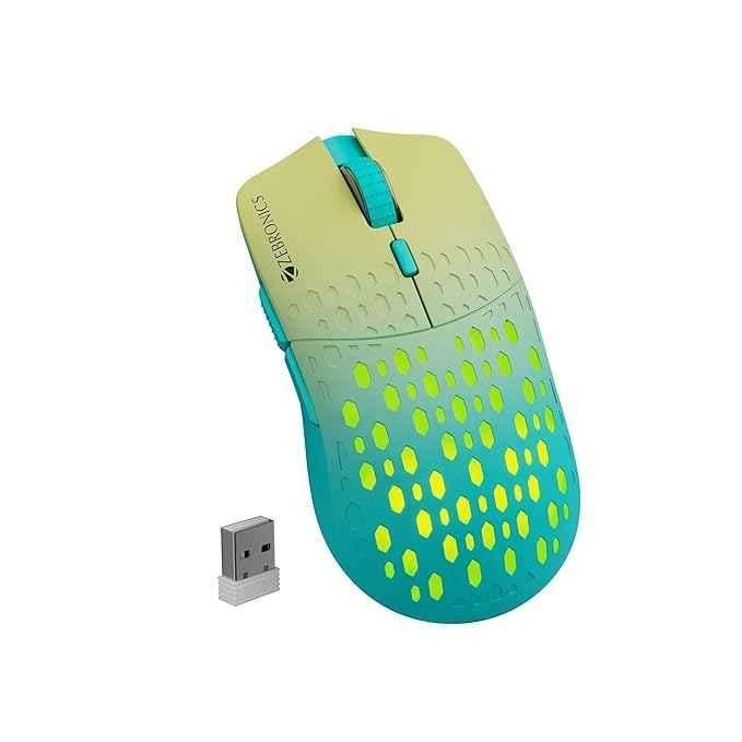 Zebronics Marine 2.4GHz Green Wireless Mouse with Rechargeable Battery