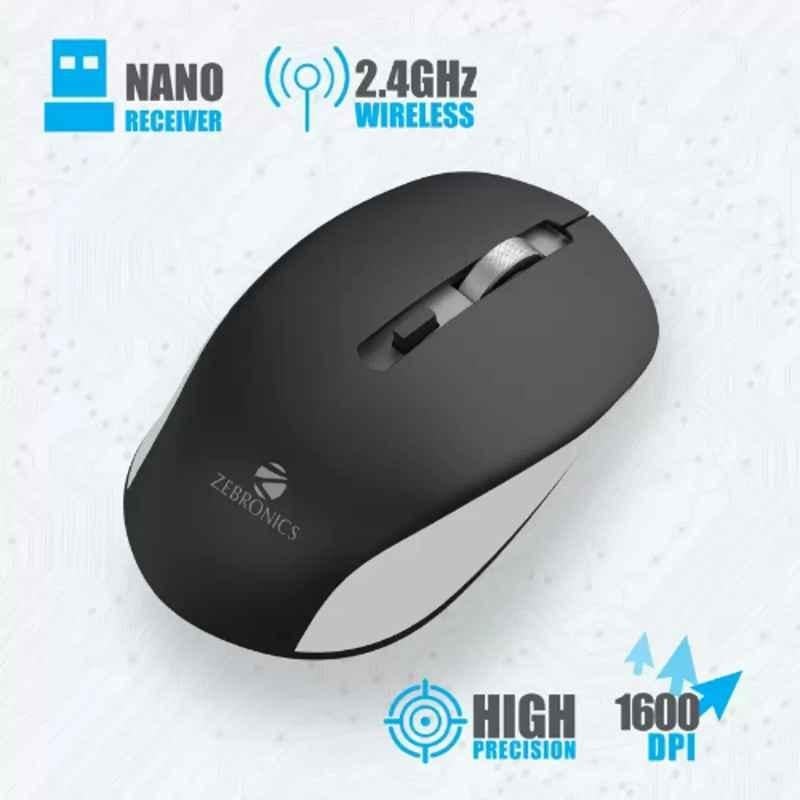 Zebronics Zeb Jaguar Black Wireless Optical Mouse - view 1