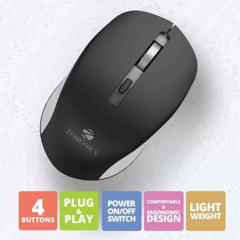 Zebronics Zeb Jaguar Black Wireless Optical Mouse - view 2